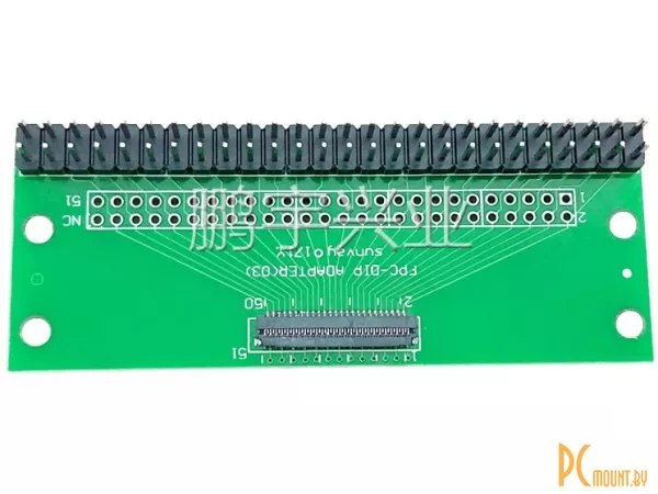 FFC/FPC-39P-0.3 Макетная плата переходник FFC 39pin шаг 0.3мм на DIP 2.54 прямые пины, 2.0